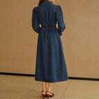 Women's Long-Sleeve Denim Shirt Dress
