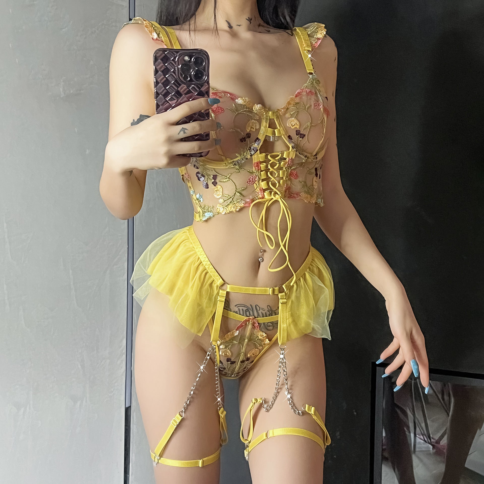 Thin Embroidery Underwear Lingerie