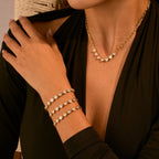 Zircon Collarbone Necklace Bracelet Vintage Necklace