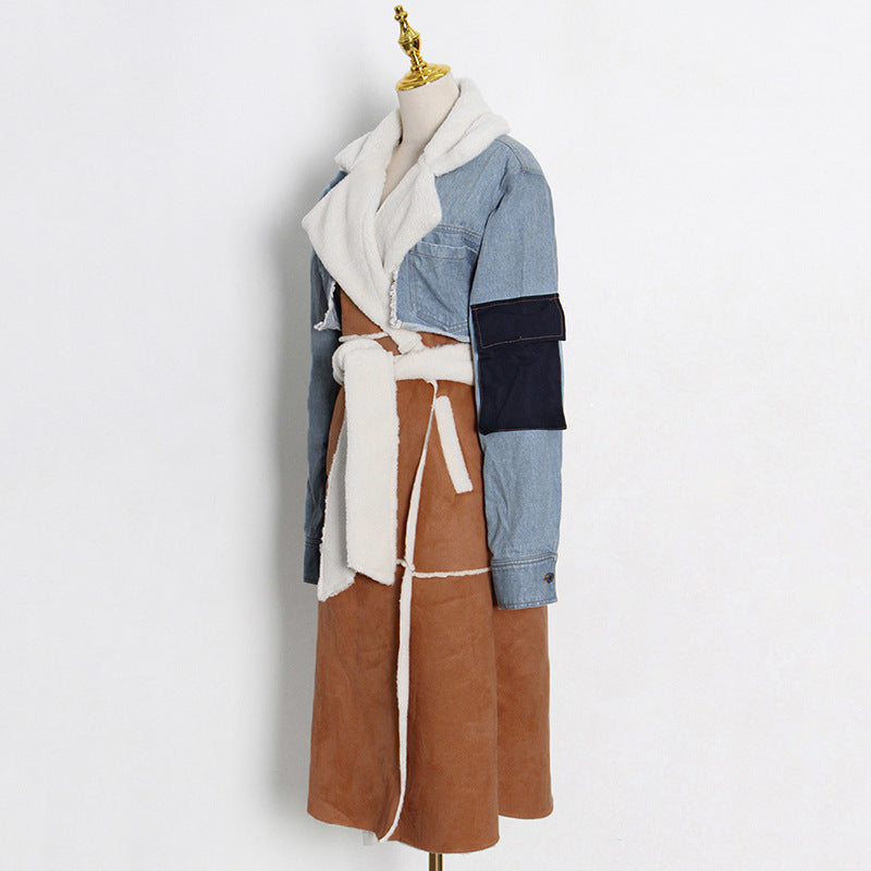 Women's Hooded Lamb-Wool Winter Coat