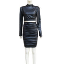 Women's Long-Sleeve Two-Piece Dress Set