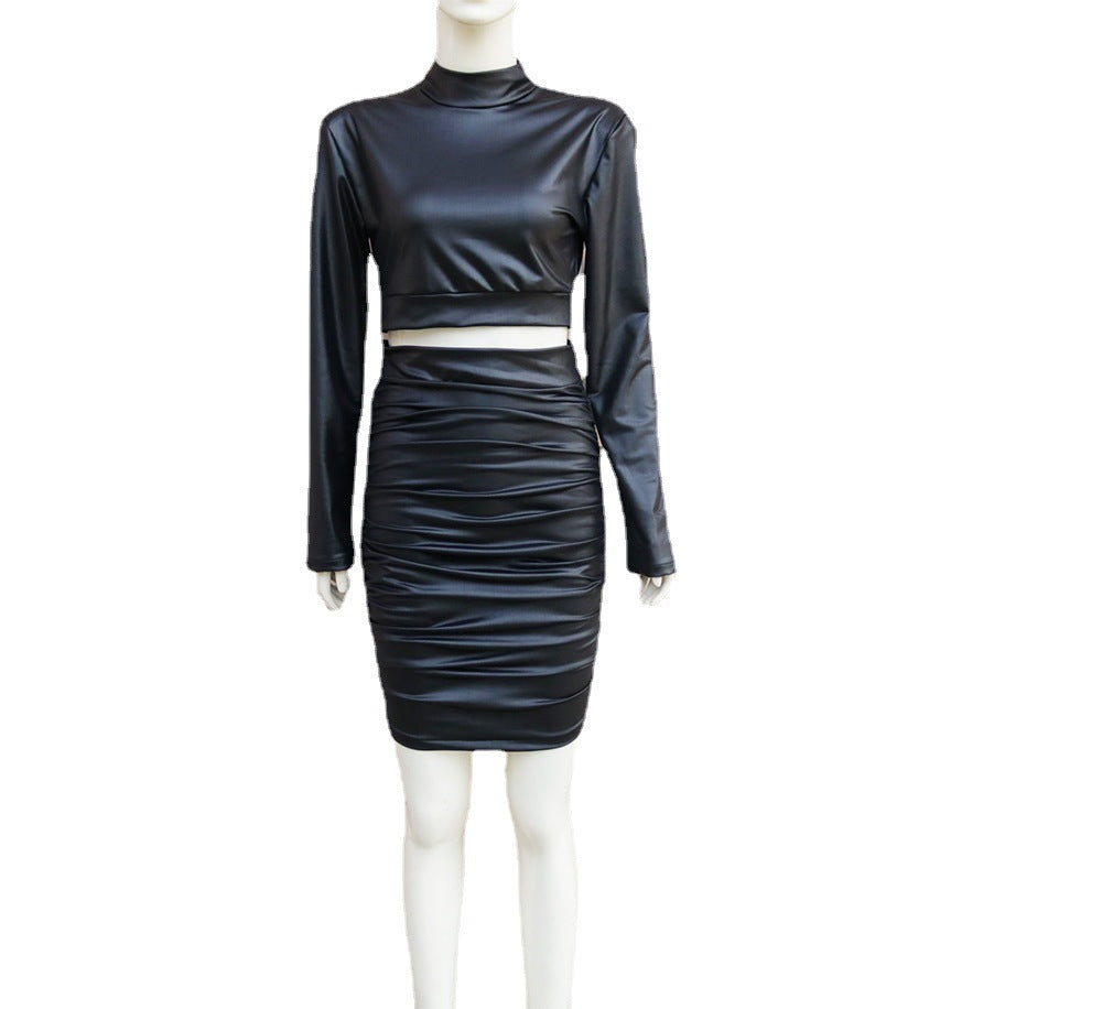 Women's Long-Sleeve Two-Piece Dress Set