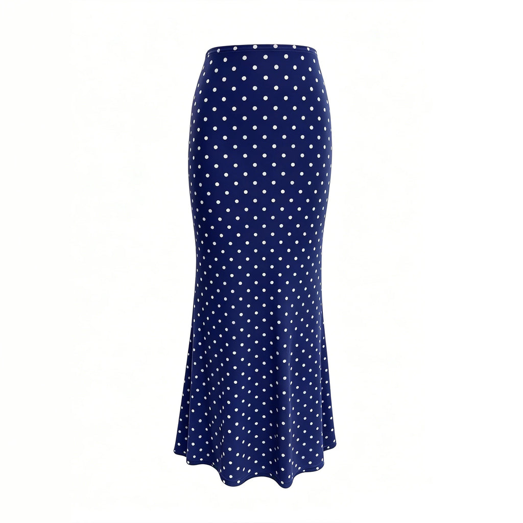 Summer Women Clothing Sexy Dot Mesh Skirt Slim Fit Sheath Skirt