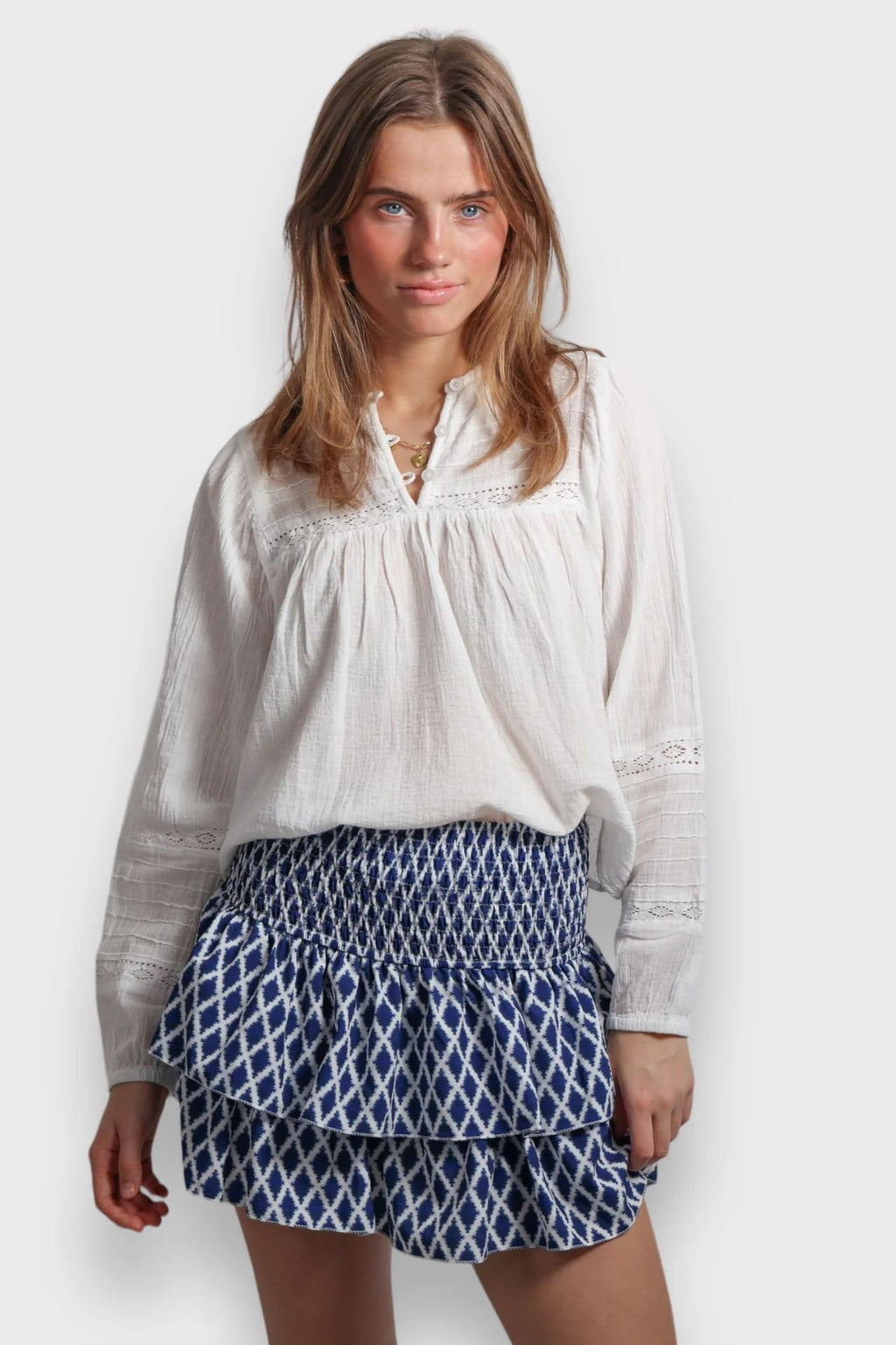 Sapphire Blue Square Plaid