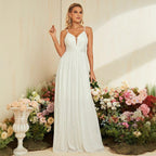 Women's White Suspender Ball Gown