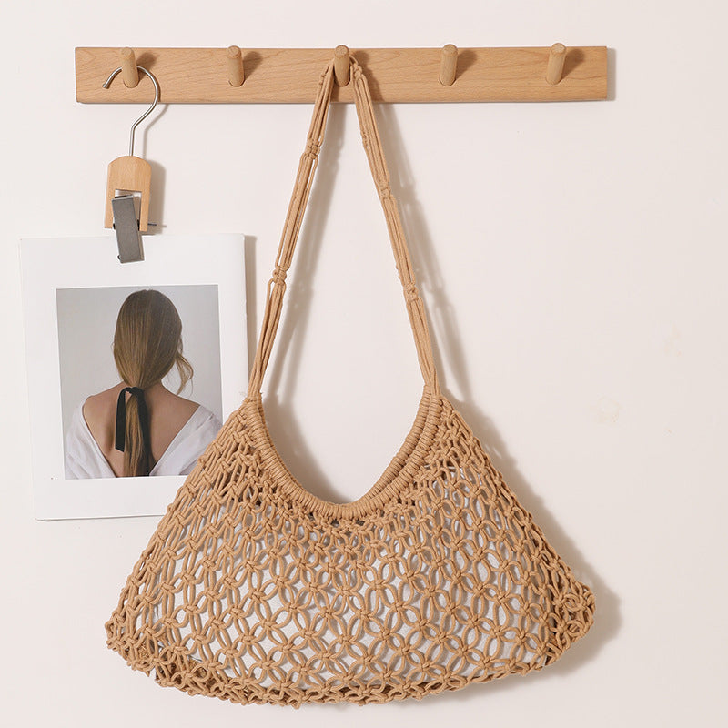 Fan-Shaped Copper Coin Buckle Net Pocket Coffee