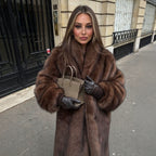 Women's Plush Faux-Fur Coat