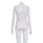 Floral V-Neck Lace-Trim Jumpsuit