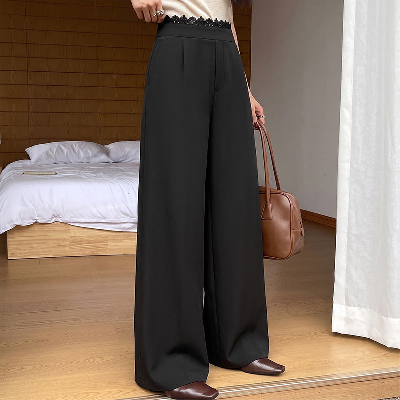 Women's Draped Wide-Leg Trousers