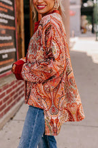 Retro Printed Loose Street Shirt