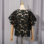 Women's Asymmetric Cutout Short Sleeve Top For Women