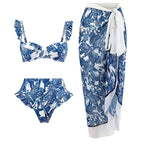 Retro Split One-piece Swimwear