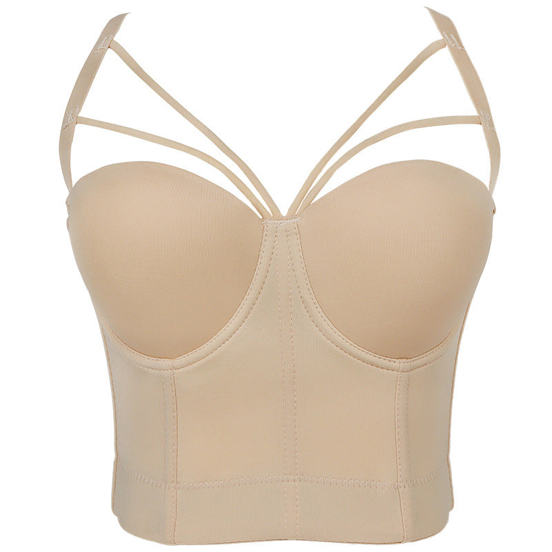 's Non Slip Triangle Strap Vest Shaping Corset With Steel Ring Top