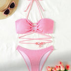 Split Hollow Bikini Swimwear