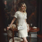 Women's Ruffle Knit Bodycon Mini Dress