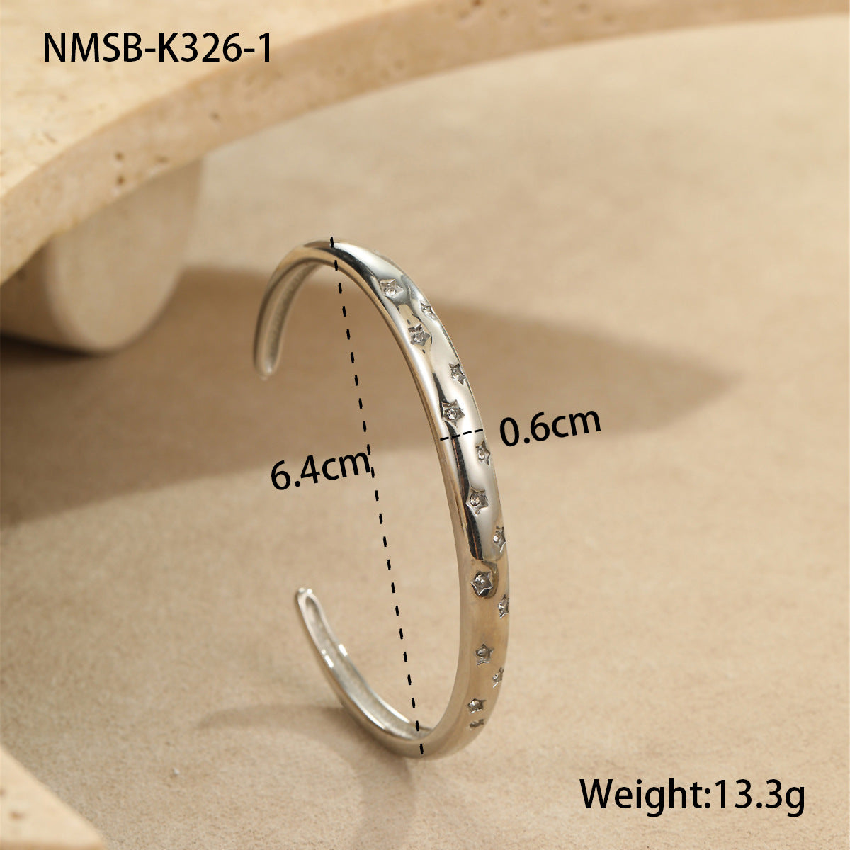 Steel Color White Diamond Bracelet