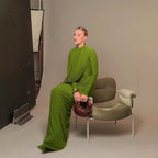 Women's Pleated Long Sleeve Dress