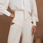 Loose Hollow-Out Pants