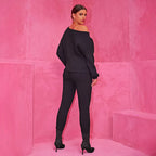 Supply Autumn Winter round Neck Woolen Trousers Long Sleeve Sweater