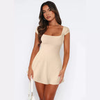 Women's Y2g Slim Fit Backless Lace Up One Step Dress