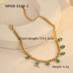 NMSB-E658-3 Green Waterdrops Zircon