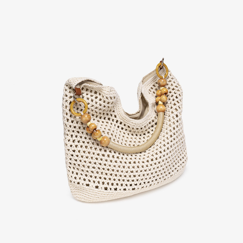 Women's Hand-Crocheted Woven Tote Bag