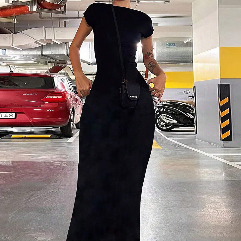 Women's Jersey Backless Bodycon Maxi Dress