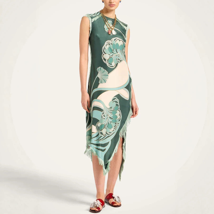 Women's Satin Sleeveless Dress