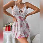 Elastic Printed Pajamas Lingerie