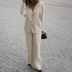 Cotton Linen V neck Baggy Coat High