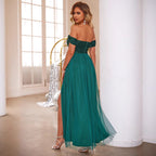 Sequin Gauze Evening Dress