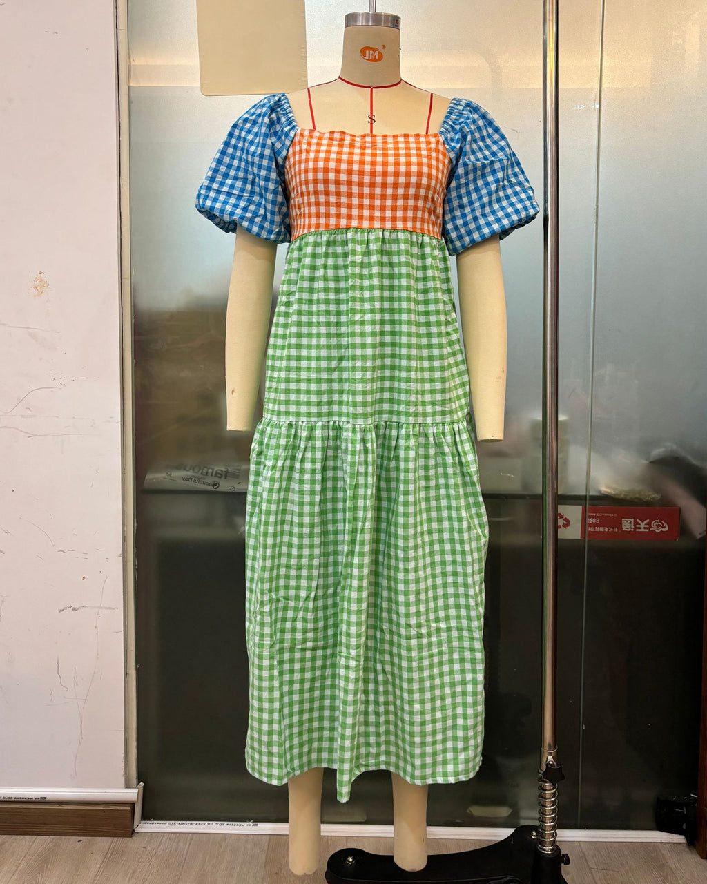 Blue Orange Green Plaid Color Matching