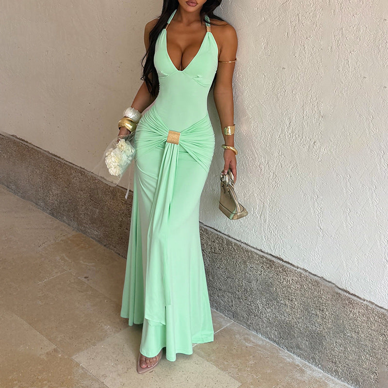 Women's Halter Maxi Dress