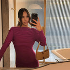 Women's Autumn Hip Fashionable Elegant Sexy Bare Back Long Sleeve Dress For Women