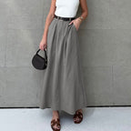Collared Shirt & Wide-Leg Pants Set