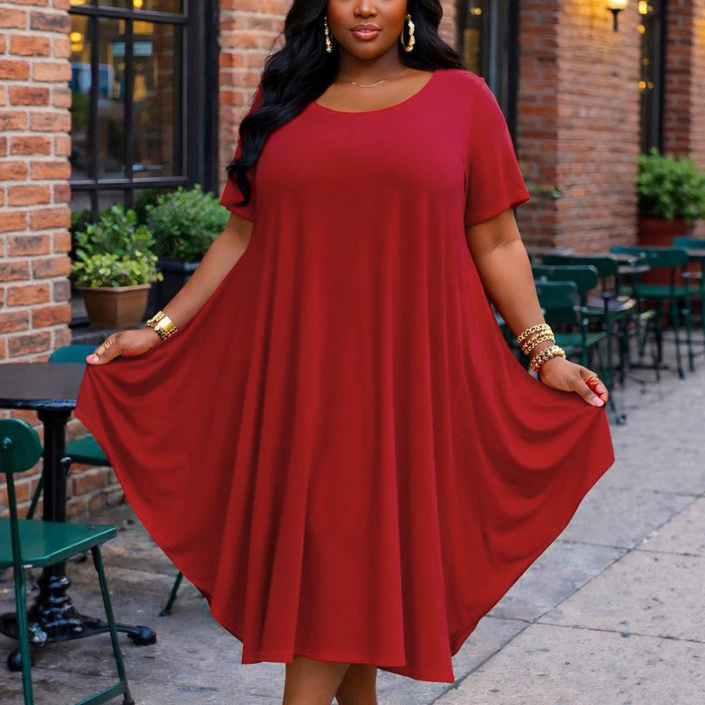Women's Plus Size A-Line Midi Dress