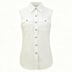 French Casual Cotton Linen SL Shirt Women Summer Collared
