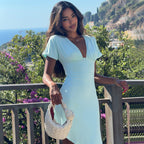 Women's Asymmetric V-Neck Dress