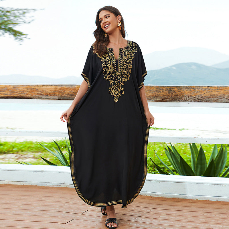 Cotton Embroidered Cover Up Swimwear