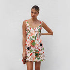 Two-Piece Printed and Cardigan Set
