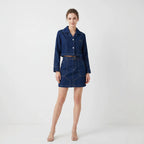 Business Office Convenient Women Denim Skirt Sets