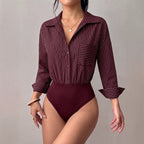 Vertical Stripes One-piece Swimwear