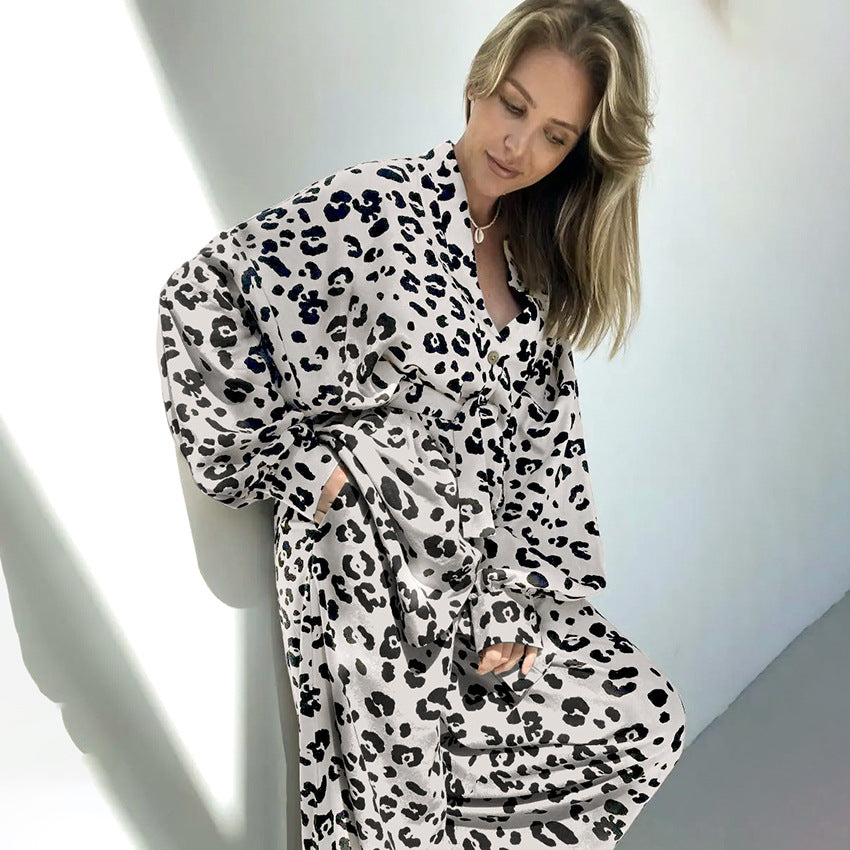 Autumn Leopard Pajamas Lingerie