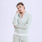 Women's Contrast-Trim Zip-Up Sports Jacket