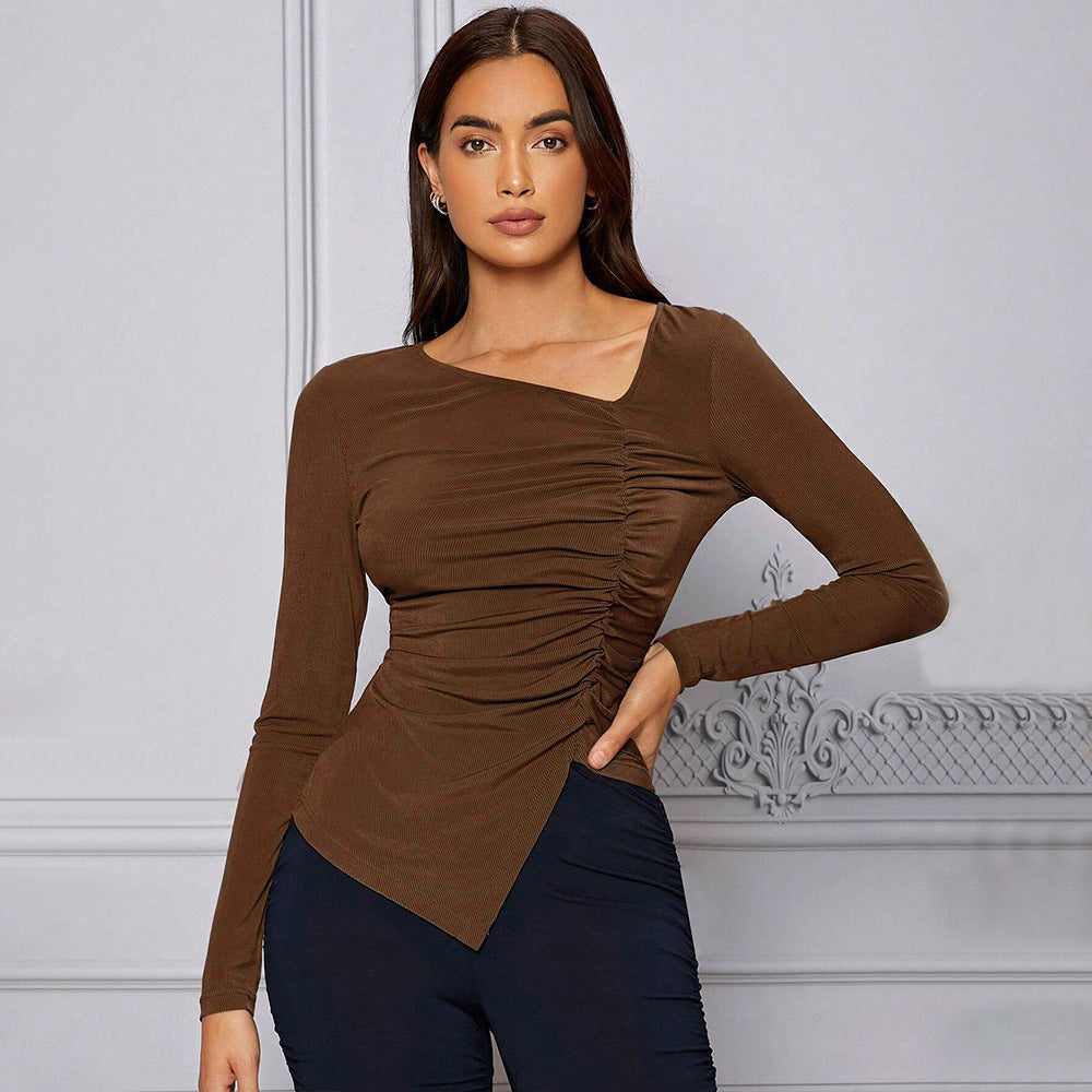 Women's Slim-Fit Long-Sleeve Knit Top