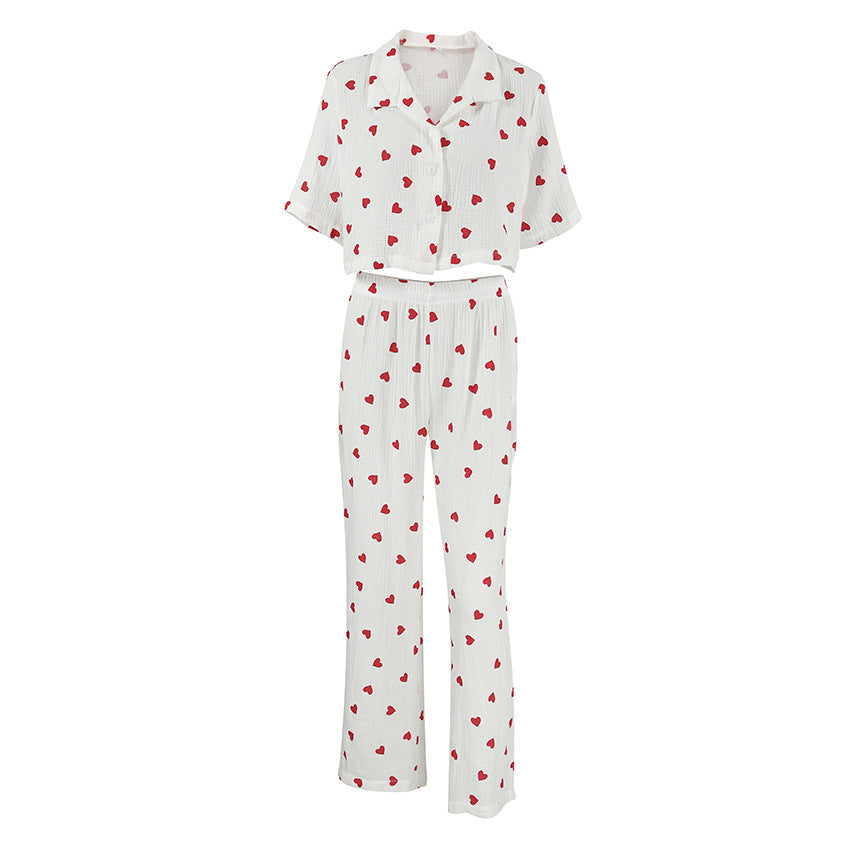 Heart Printing Pajamas Lingerie