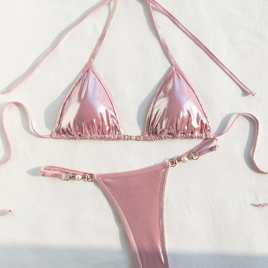 Split Backless Bikini Swimwear