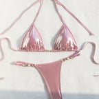 Split Backless Bikini Swimwear