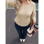 Plus Size Women off Neck Bell Sleeve Top Back Lace up Waist Slim Fit
