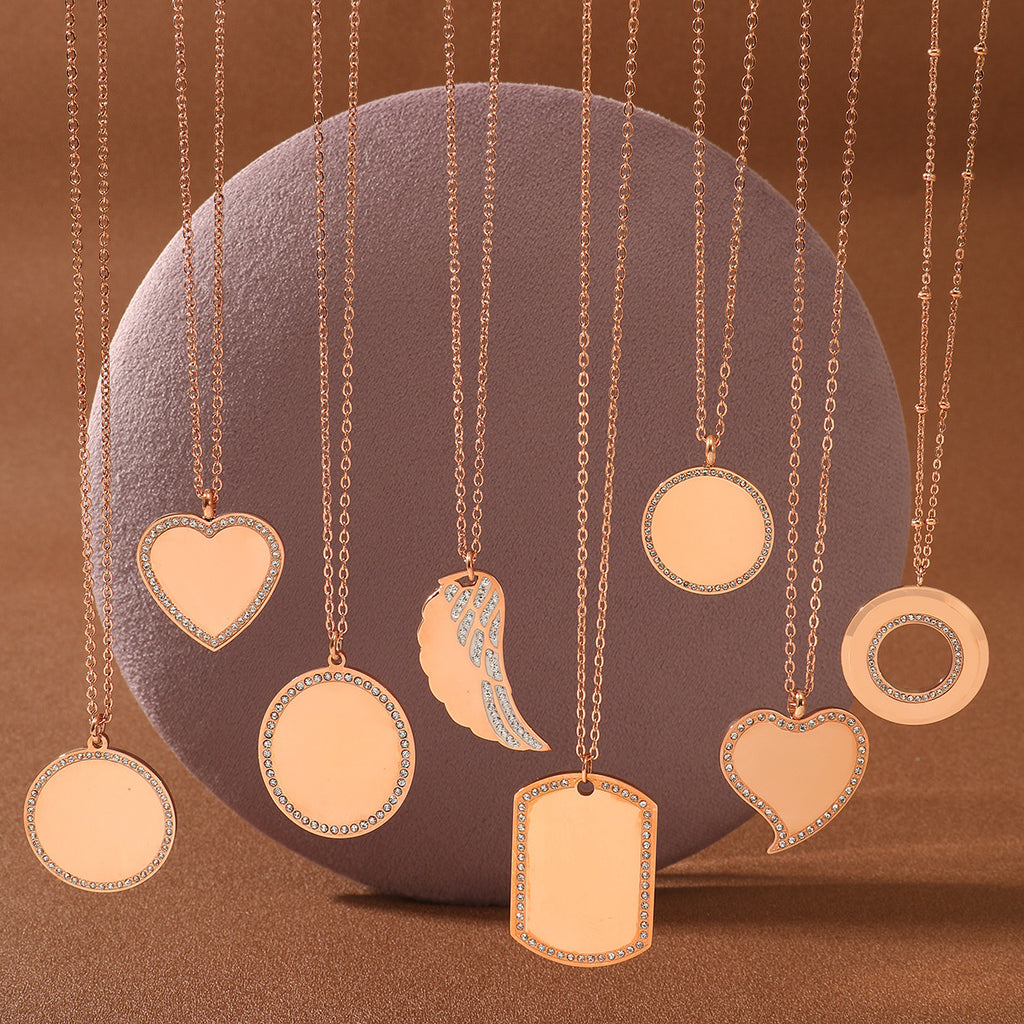 Lettering Private Exclusive Necklace Vacuum Electroplated